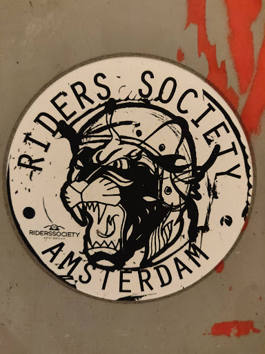 Street sticker SOCIETY RIDERS RIDERSSOCIETY ANSTERDANT AMSTERDAM