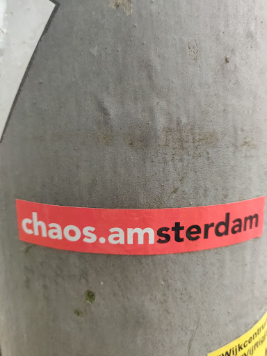 Street sticker Amsterdam chaos.amsterdam