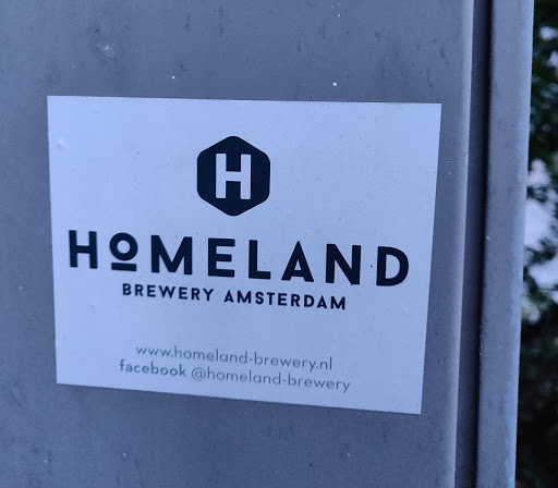 Street sticker Amsterdam H HOMELAND BREWERY AMSTERDAM www.homeland-brewery.nl facebook @homeland-brewery