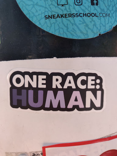 Street sticker ONE RACE: HUMAN