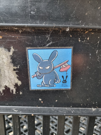 Street sticker Amsterdam Bunny Brigade