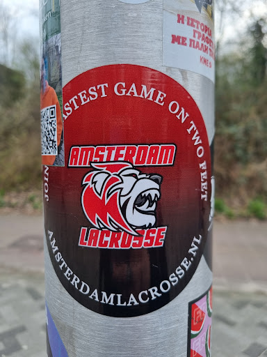 Street sticker Amsterdam H IETOPIA ГРАФЕТ ME ПАЛИ TA KNES naken GAME ON TWO STEST feet AMSTERDAM JOIN LACROSSE F FR