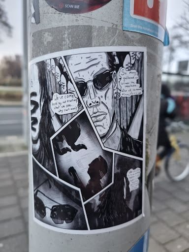 Street sticker Amsterdam SCAN ME Scan this nametag On S. Many, gathered to Witness the We've come inevitable... after all the meaning here by not trusting ofany life is to and What we see... why start nou? Wave you UNA to have human hubbir a Some Hang you as which and / Hable