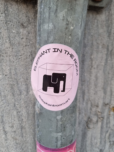 Street sticker ELEPHANT IN THE ROOM