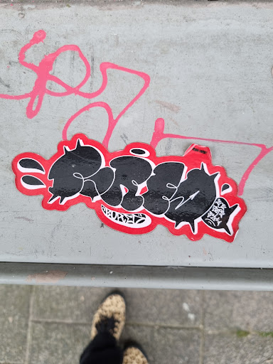 Street sticker Amsterdam OPEN-HERZ! VOS ZAAL VIA