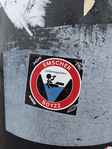 Street sticker EMSCHER Lebensgefahr! BOYZZ