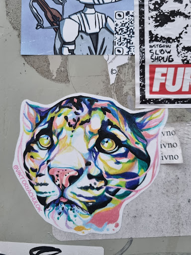 Street sticker Amsterdam INSTGRM: SLOW SHRUG FU vno ivno ivno @VIKTORIACHULOK