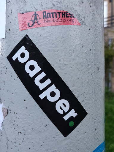 Street sticker Amsterdam ANTITHES A .blackblogs.org pauper&reg;