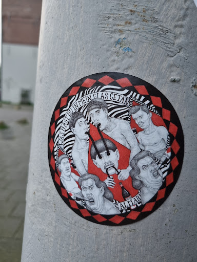 Street sticker MEIN IN GJ AS GETAN HASTDU WAS SALMANY SALMARY SAIMAS