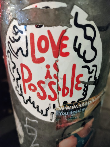 Street sticker Berlin LOVE is Possible