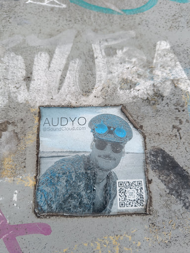 Street sticker AUDYO @SoundCloud.com SCAN ME <a class="a-tag" href="https://soundcloud.com/itsaudyo">https://soundcloud.com/itsaudyo</a>