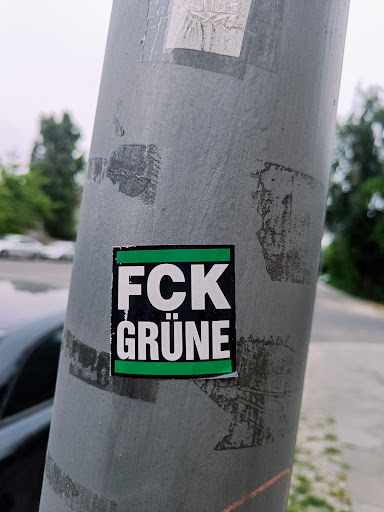 Street sticker FCK GR&Uuml;NE