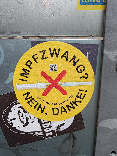 Street sticker Berlin NEIN, IN, DANNEL 100r