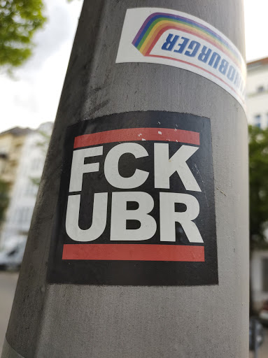 Street sticker ORDBURGER FCK UBR