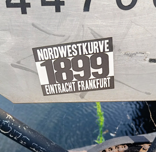 Street sticker + t NORDWESTKURVE 1899 EINTRACHT FRANKFURT