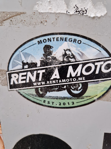 Street sticker MONTENEGRO RENT A MOTO WWW.RENTAMOTO.ME EST. 2012