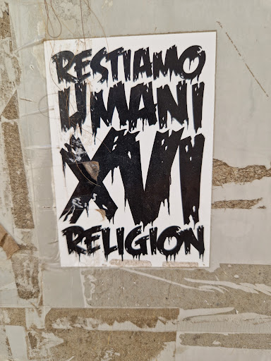 Street sticker Misc RESTIAMO - 1 MANI M RELIGION