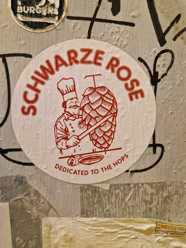 Street sticker SCHWARZE ROSE DEDICATED TO THE HOPS