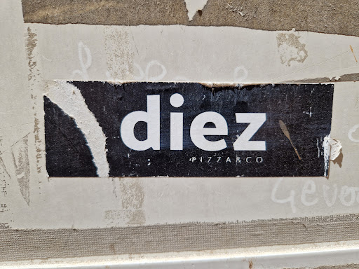 Street sticker diez &iexcl;PIZZA&amp;CO Geve