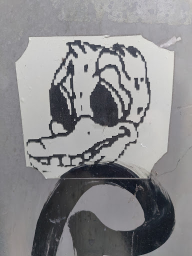 Street sticker Donald duck