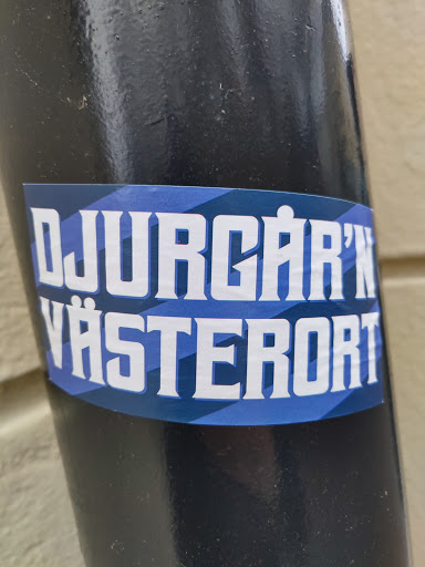 Street sticker Stockholm Djurg&aring;r'n V&auml;sterort