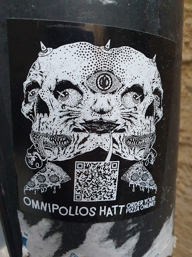 Street sticker Stockholm OMNIPOLLOS HATT E OMNIPOLLOS HATT ORDER YOUR PIZZA ONLINE