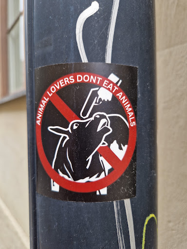 Street sticker DONT EAT ANIMALS LOVERS ANIMAL