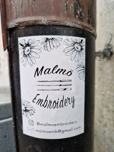 Street sticker Malm&ouml; Embroidery @malmoembroidery malmoemb@gmail.com