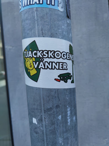 Street sticker Stockholm TJACKSKOGEN V&Auml;NNER