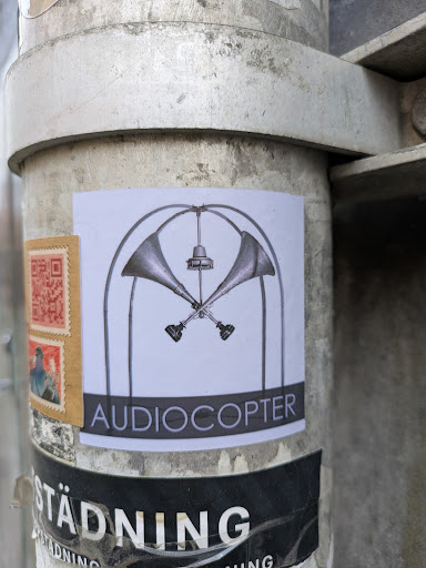 Street sticker Stockholm AUDIOCOPTER ST&Auml;DNING CPST TADNINLO LING