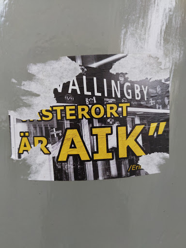 Street sticker Stockholm VALLINGBY AIK