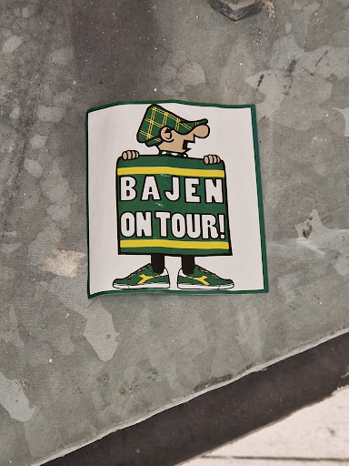 Street sticker Stockholm BAJEN ON TOUR!