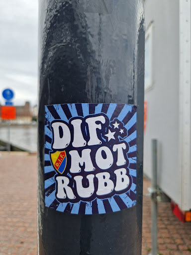 Street sticker Stockholm DIF D.I.F. MOT RUBB