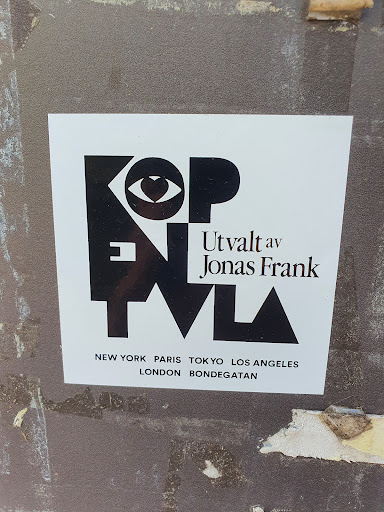 Street sticker P O Utvalt av Jonas Frank NEW YORK PARIS TOKYO LOS ANGELES LONDON BONDEGATAN <a class="a-tag" href="https://kopentavla.se/">https://kopentavla.se/</a>