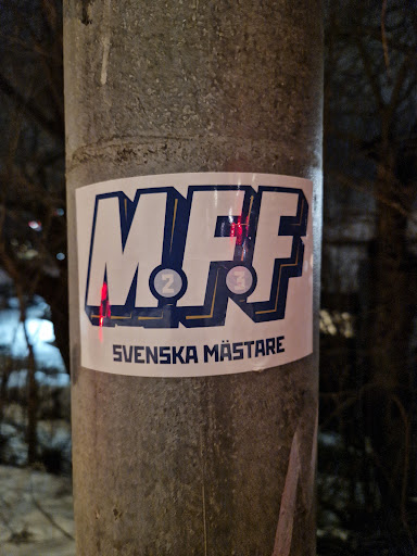 Street sticker Stockholm MFF SVENSKA M&Auml;STARE