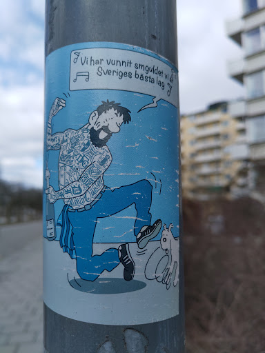 Street sticker Vi har vunnit smguidet Sveriges b&auml;sta lag