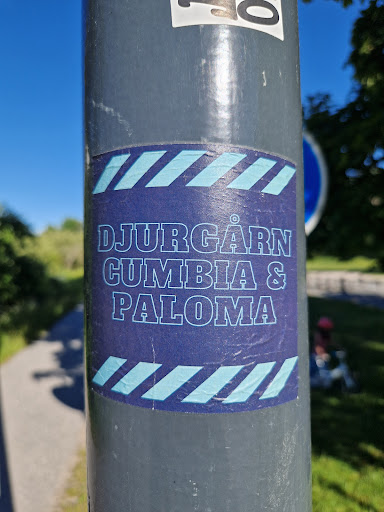 Street sticker a 0 DJURG&Auml;RN CUMBIA &amp; PALOMA