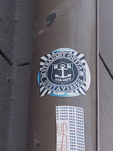 Street sticker Straight out of Gustavsberg BK Ankaret