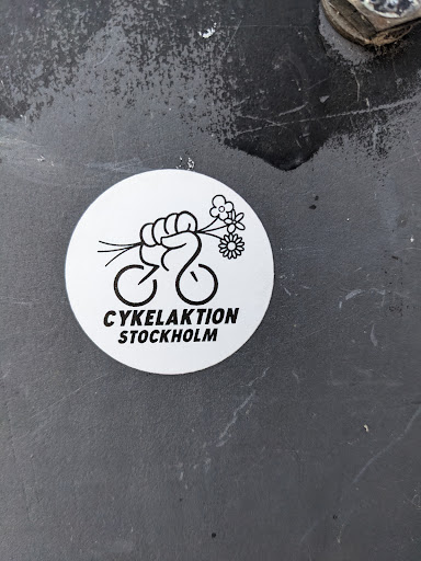 Street sticker Stockholm CYKELAKTION STOCKHOLM