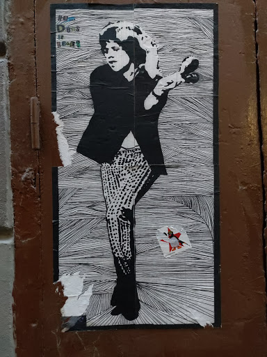 Street sticker Stockholm Mick Jagger