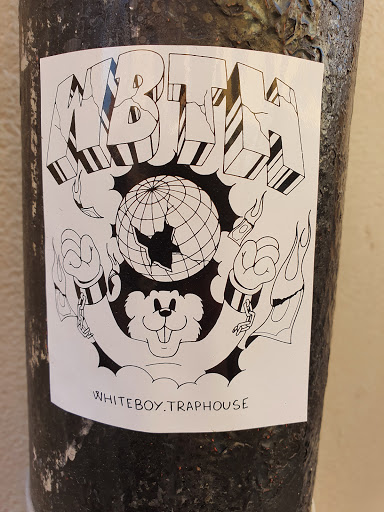 Street sticker Stockholm WHITEBOY.TRAPHOUSE wbth