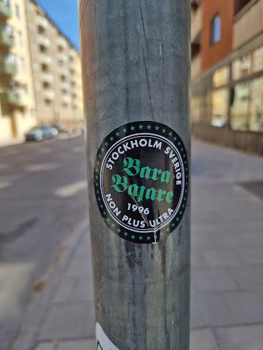 Street sticker Stockholm STOCKHOLM Bara SVERIGE Bajare NON PLUS 1996 ULTRA