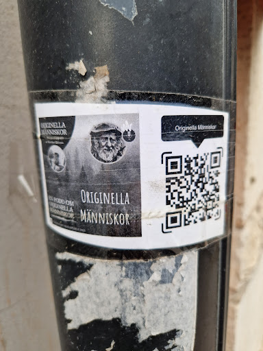 Street sticker Originella M&auml;nniskor ORIGINELLA MANNISKOR dakumentairpoint Ohisson EN PODD OM ORIGINELLA ORIGINELLA MANNISKOR M&Auml;NNISKOR PRODUKTION 16