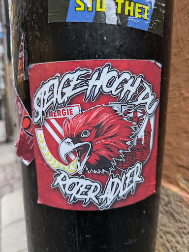 Street sticker Stockholm STU THET en D Jmv iffel ENERGIE ROTER ADLER