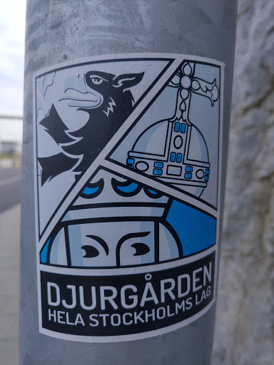 Street sticker DJURG&Aring;RDEN HELA STOCKHOLMS