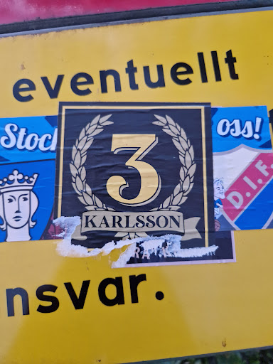 Street sticker Stockholm eventuellt oss! Stock 3 D.I.F KARLSSON RA nsvar.