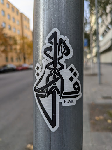 Street sticker Stockholm HUVIL