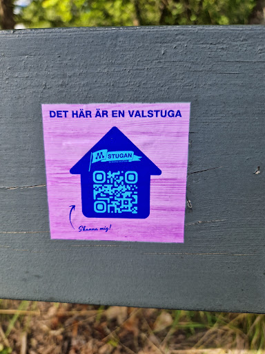 Street sticker Stockholm DET H&Auml;R &Auml;R EN VALSTUGA STUGAN Shanna mig!