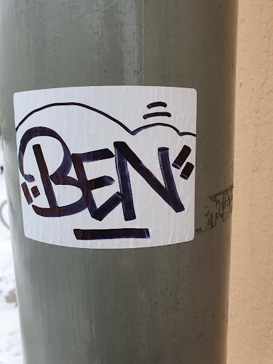 Street sticker Stockholm BEN