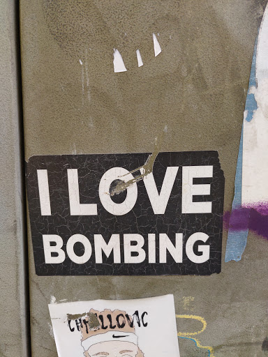 Street sticker Stockholm I LOVE BOMBING CH LLOVIC